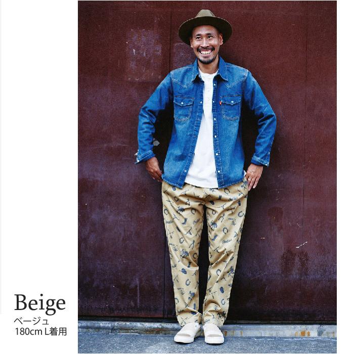 テーパードパンツ メンズ ゆったり レディース Indian インディアン ウエストゴム アメカジ ストレッチ ツイル おしゃれ カジュアル コットン MIXMOTION ミック | INDIAN | 02