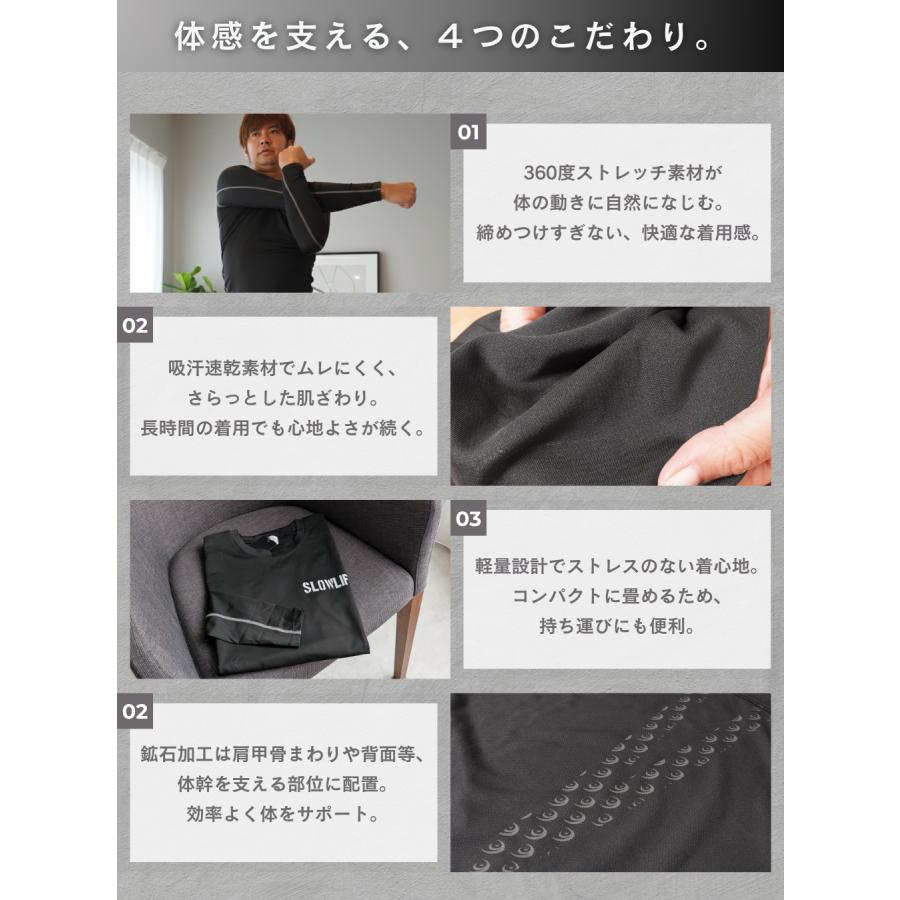 正規代理店【鉱石2倍】リライブ シャツ 半袖 インナー SLOWLIFE