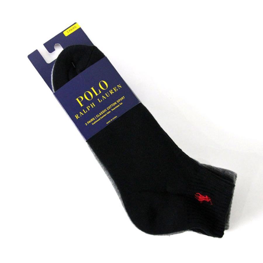 ポロ ラルフローレン POLO RALPH LAUREN 正規品 靴下 ソックス Classic Ankle Sock 3-Pack ASSORT｜mixon｜02