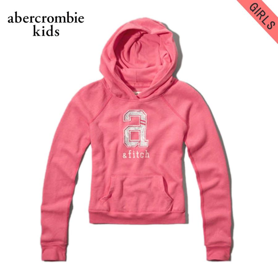 【ボーナスストア 誰でも+5% 4/22 0:00〜4/23 23:59】 アバクロ パーカー キッズ AbercrombieKids 正規品 子供服 ガールズ shine lace logo ho