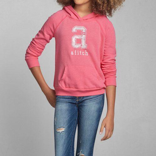 【ボーナスストア 誰でも+5% 4/22 0:00〜4/23 23:59】 アバクロ パーカー キッズ AbercrombieKids 正規品 子供服 ガールズ shine lace logo hoの画像