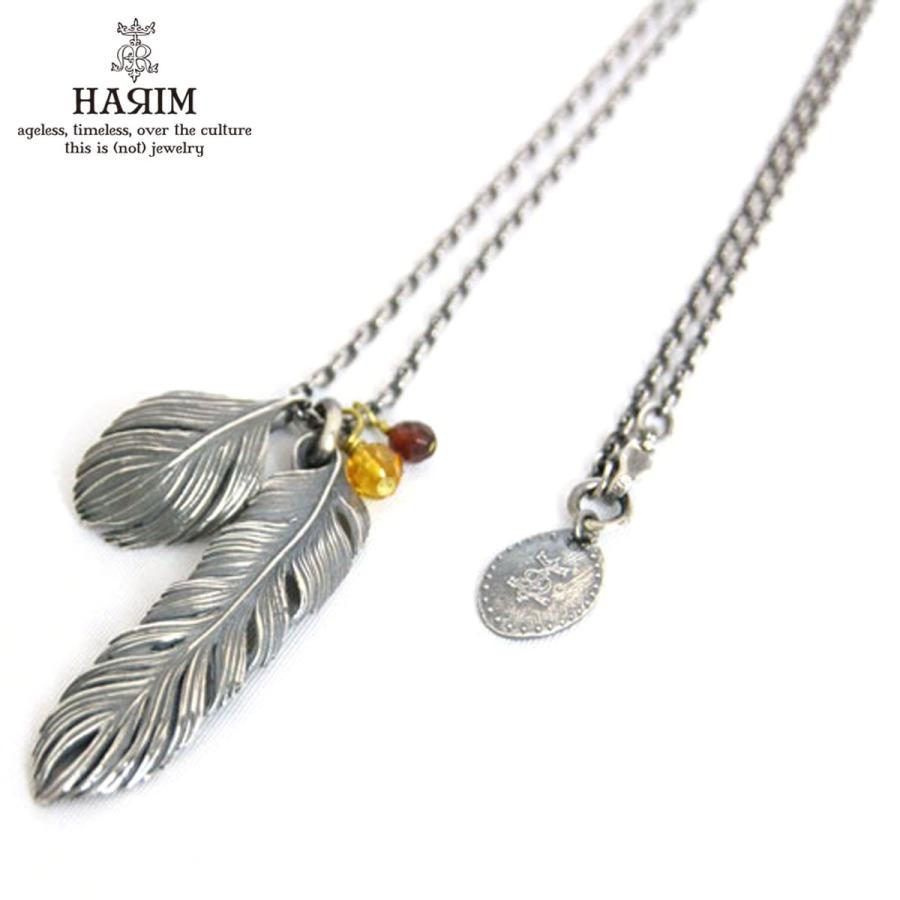 ハリム HARIM 正規販売店 ネックレス LEEF FEATHER WITH JEM SET 2 NECKLACE HRP023 | HARIM