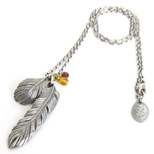 ハリム HARIM 正規販売店 ネックレス LEEF FEATHER WITH JEM SET 2 NECKLACE HRP023 | HARIM | 02
