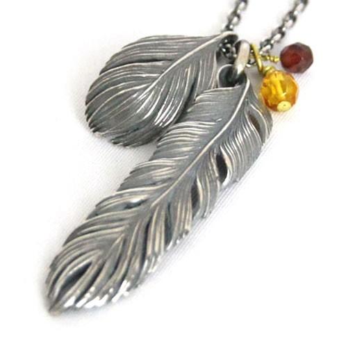 ハリム HARIM 正規販売店 ネックレス LEEF FEATHER WITH JEM SET 2 NECKLACE HRP023 | HARIM | 04