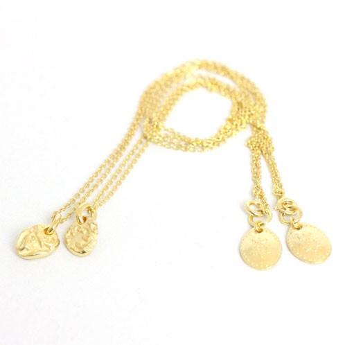 ハリム HARIM 正規販売店 ネックレス FRAGMENTS OF ACANTHUS PENDANT SET K18COAT NECKLACE HRPM006.007 PAIRSET SG 父の日 プレゼント ラッピング_2