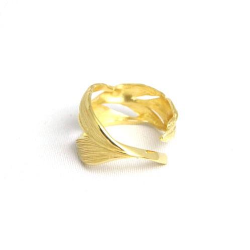 【ボーナスストア 誰でも+5% 1/13 0:00〜1/13 23:59】 ハリム HARIM 正規販売店 指輪 リング OWL FEATHER RING K18COATING HRR015G | HARIM | 02