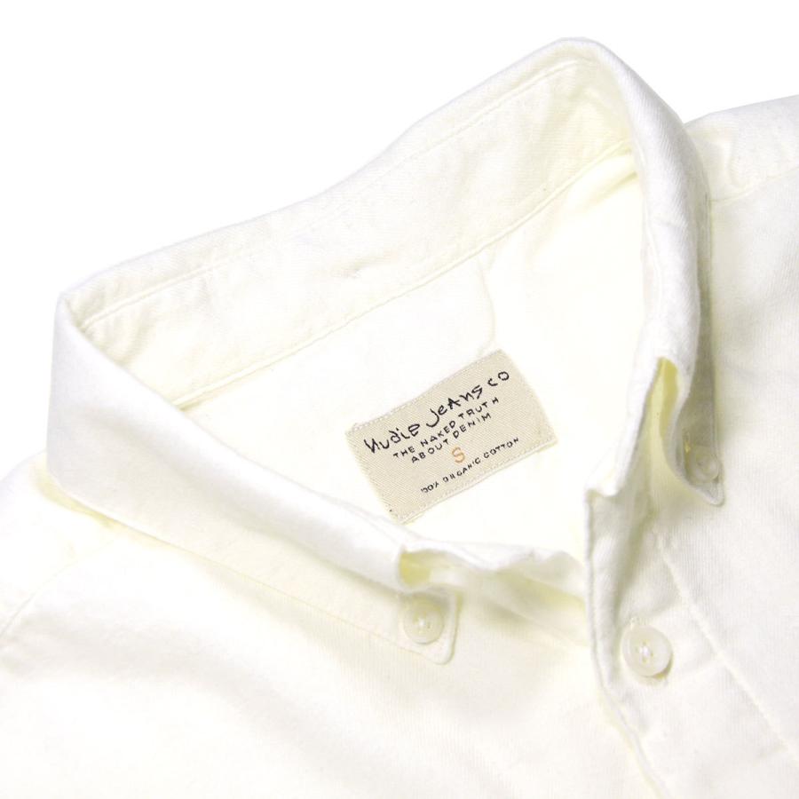 20%OFFクーポンセール 【利用期間 5/19 0:00〜5/19 23:59】 ヌーディージーンズ シャツ メンズ Nudie Jeans 長袖 Stanley 140377 3025 Offwhite | Nudie Jeans | 05