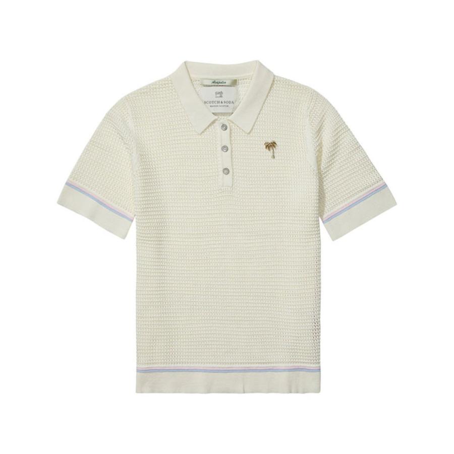 20%OFFセール 【販売期間 12/13 0:00〜12/19 9:59】 メゾンスコッチ MAISON SCOTCH 正規販売店 レディース 半袖ポロシャツ Knitted polo 131316 B D15S25 クリスマス プレゼント ラッピング MAISON SCOTCH（メゾンスコッチ） 20%OFFセール 【販売期間 12/31 0:00