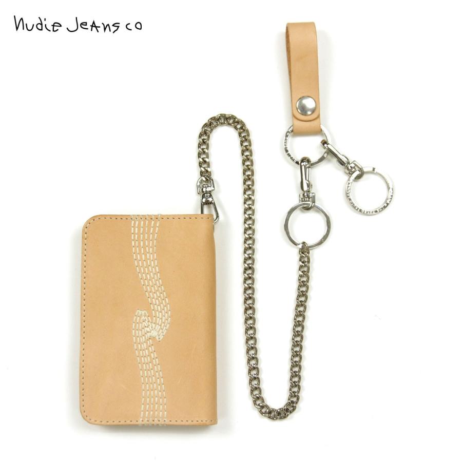 ヌーディージーンズ Nudie Jeans 正規販売店 メンズ 財布 ALFREDSSON CHAIN WALLET NATURAL B12 180647 | Nudie Jeans
