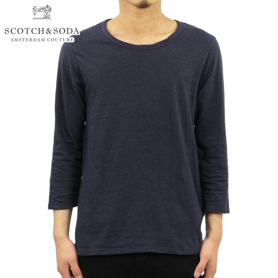 スコッチアンドソーダ Tシャツ メンズ SCOTCH＆SODA 正規販売店 七分袖 Tee in slub jersey 父の日 プレゼント ラッピング｜mixon