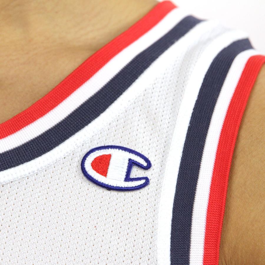 チャンピオン タンクトップ メンズ 正規品 CHAMPION TANK TOP T8831P City Mesh Jersey 0G6-WHITE/TEAMREDSCARLET | Champion | 05