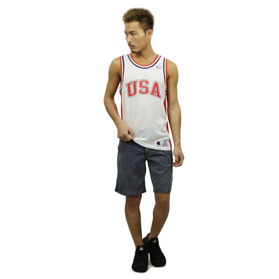 チャンピオン タンクトップ メンズ 正規品 CHAMPION TANK TOP T8831P City Mesh Jersey 0G6-WHITE/TEAMREDSCARLET | Champion | 09