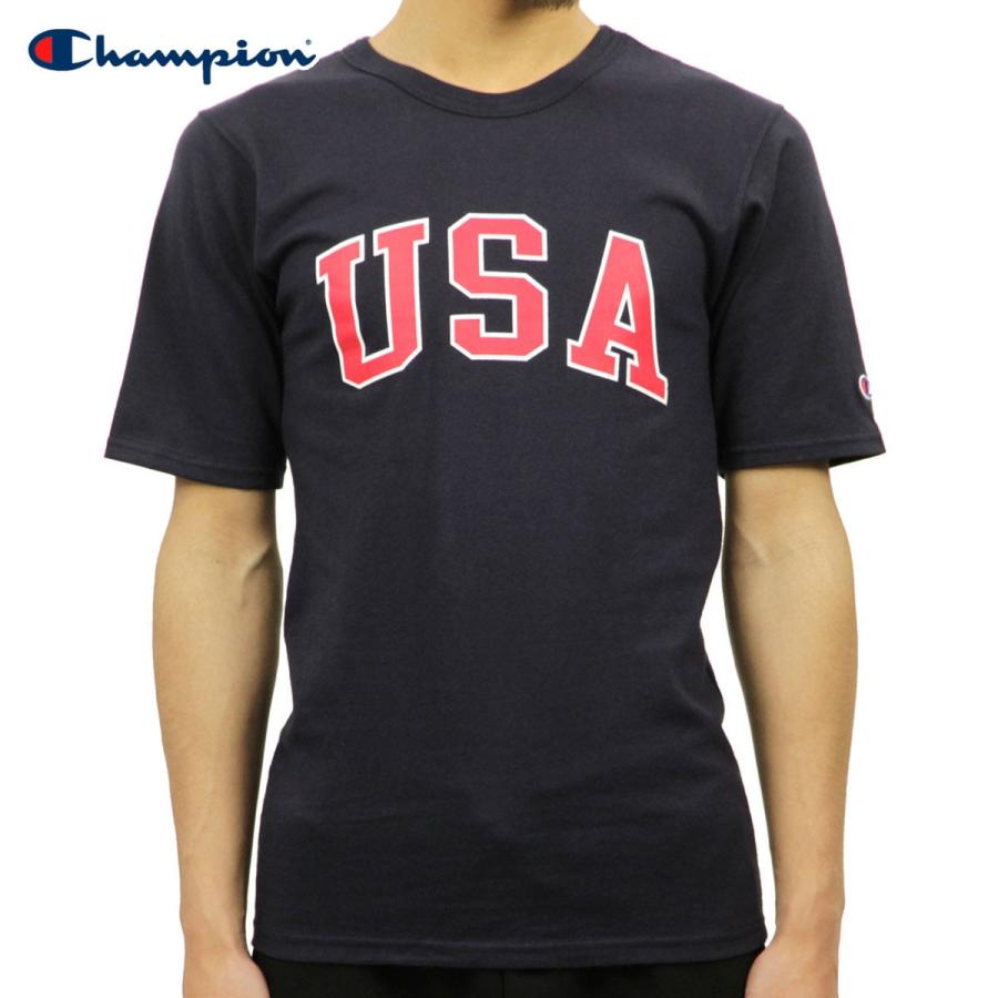 チャンピオン Tシャツ 正規品 CHAMPION 半袖Tシャツ CREW TEE T1919P Heritage Tee 031-NAVY 549393 USA Arch | Champion