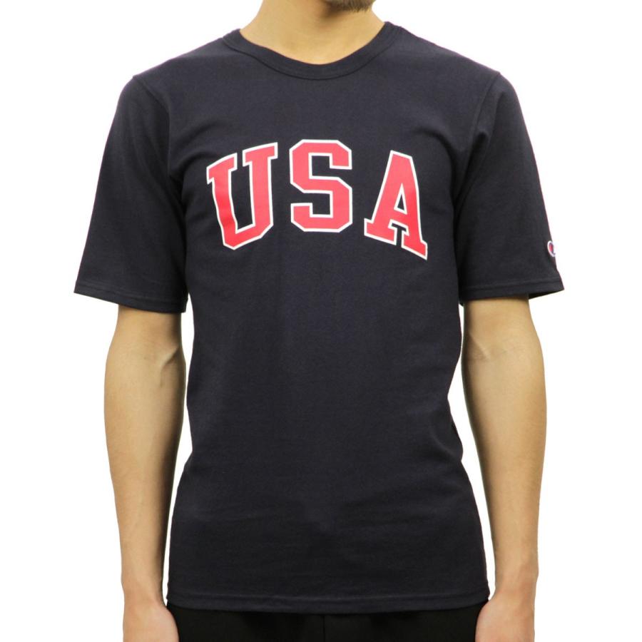 チャンピオン Tシャツ 正規品 CHAMPION 半袖Tシャツ CREW TEE T1919P Heritage Tee 031-NAVY 549393 USA Arch | Champion | 01