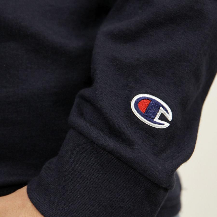 【ストアポイント10倍 5/9 0:00〜5/11 23:59】 チャンピオン ロンT メンズ 正規品 CHAMPION 長袖Tシャツ L/S TEE T2229P Cotton Long Sleeve Tee 031-NAVY | Champion | 04