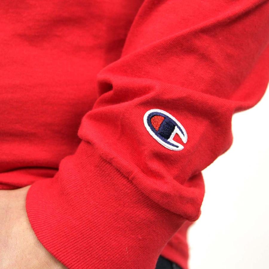 チャンピオン ロンT メンズ 正規品 CHAMPION 長袖Tシャツ L/S TEE T2229P Cotton Long Sleeve Tee W3J-RED #549593 USA Arch LS D00S15 | Champion | 05