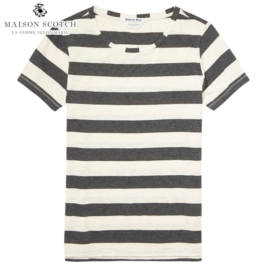 20%OFFセール 【販売期間 5/22 0:00〜5/23 23:59】 メゾンスコッチ MAISON SCOTCH 正規販売店 レディース 半袖Tシャツ LOOSE FIT T-SHIRT 134877 19 COMBO｜mixon