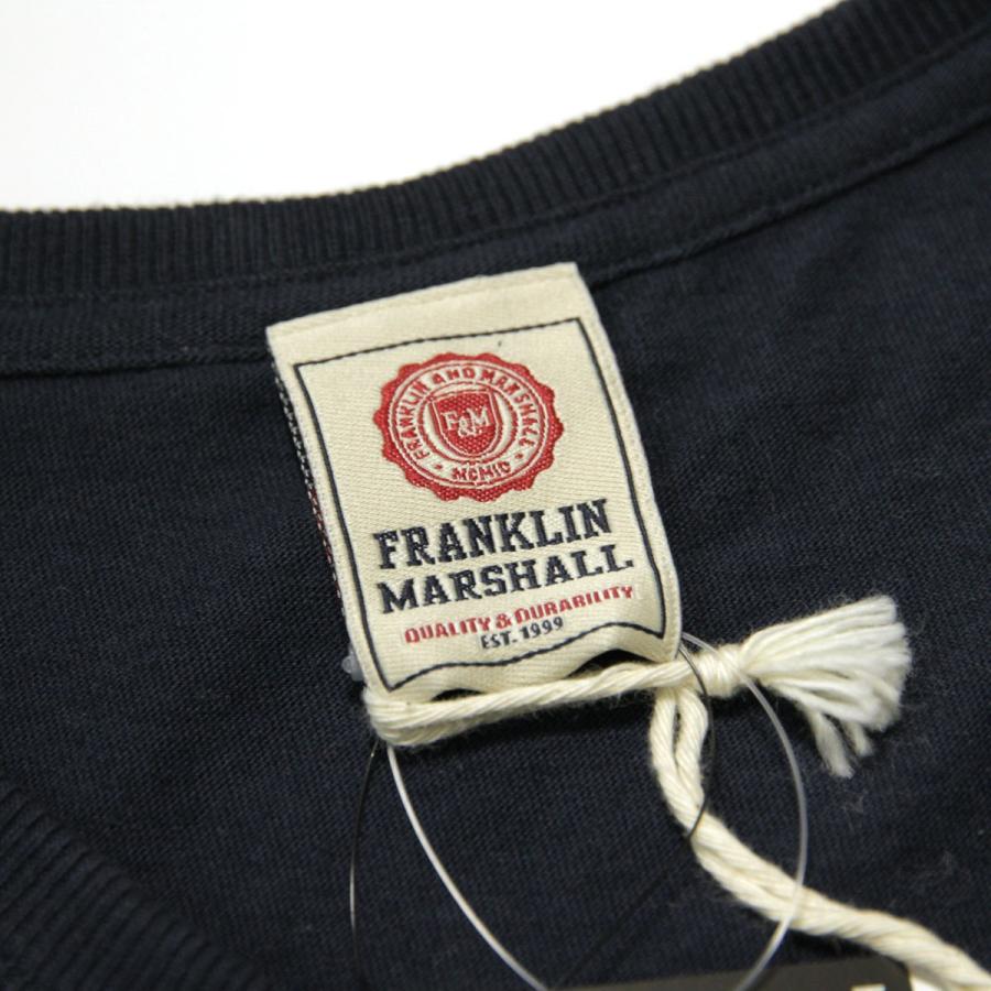 フランクリン マーシャル Tシャツ 正規販売店 FRANKLIN＆MARSHALL 半袖Tシャツ VネックTシャツ V-NECK POCKET TEE NAVY TSMF194AN 4016 0167｜mixon｜09