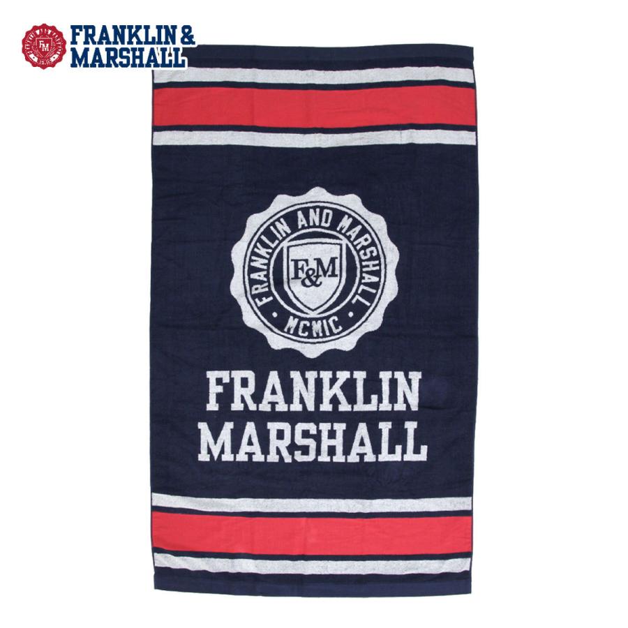 【ストアポイント10倍 5/3 0:00〜5/3 23:59】 フランクリンマーシャル FRANKLIN＆MARSHALL 正規販売店 タオル BEACH TOWEL NAVY BTUA