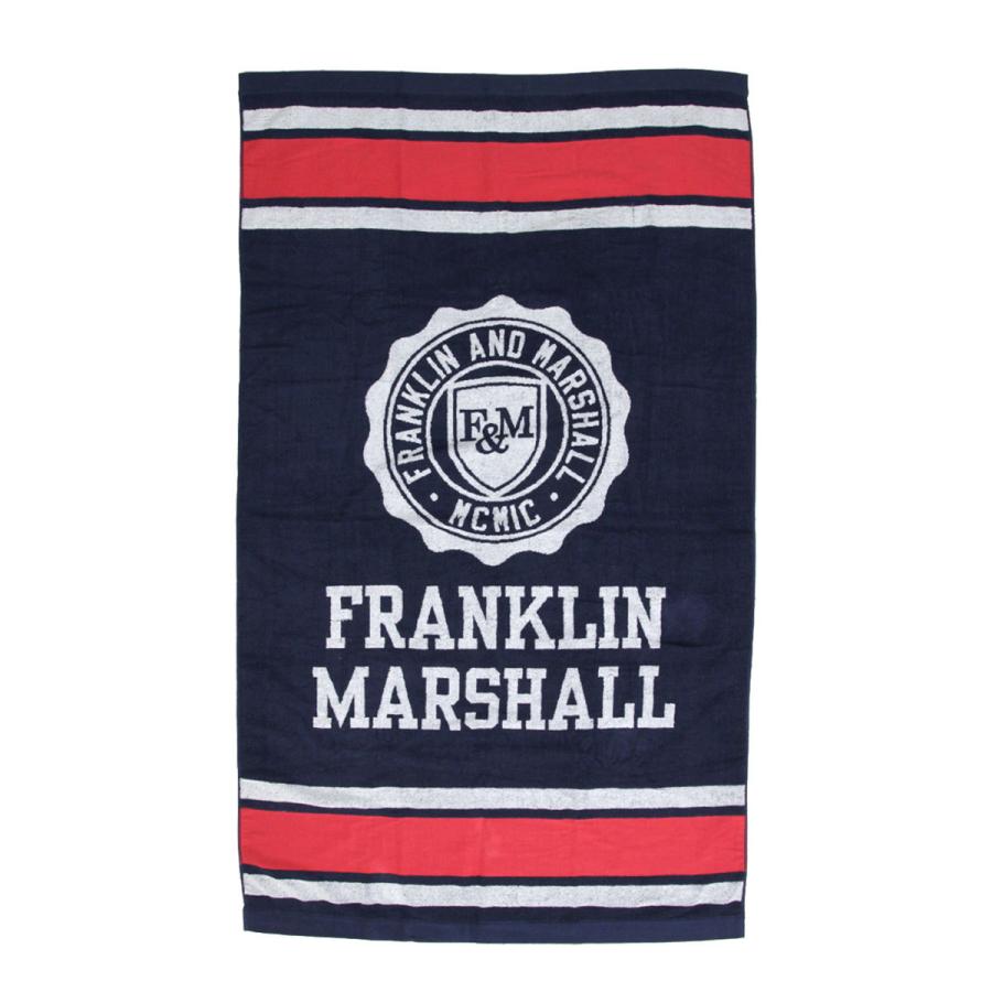【ストアポイント10倍 5/3 0:00〜5/3 23:59】 フランクリンマーシャル FRANKLIN＆MARSHALL 正規販売店 タオル BEACH TOWEL NAVY BTUA_1