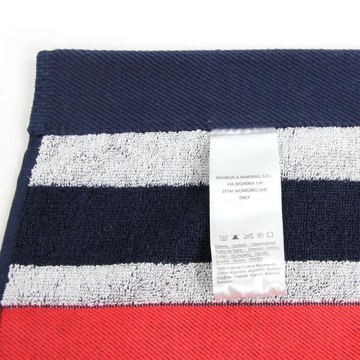 【ストアポイント10倍 5/3 0:00〜5/3 23:59】 フランクリンマーシャル FRANKLIN＆MARSHALL 正規販売店 タオル BEACH TOWEL NAVY BTUA_5