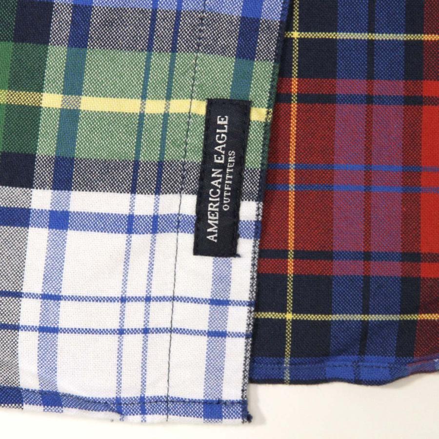 【ボーナスストア 誰でも+5% 4/15 0:00〜4/15 23:59】 アメリカンイーグル シャツ メンズ 正規品 AMERICAN EAGLE 長袖シャツ ボタンダウンシャツ AEO PATCH | American Eagle | 09