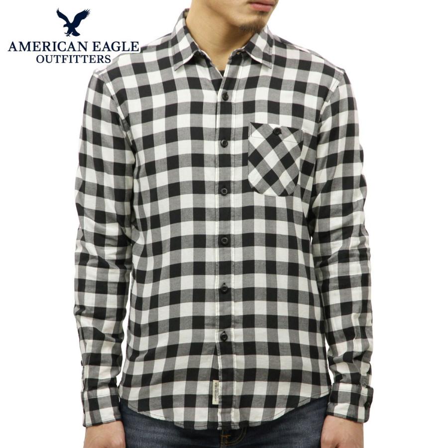 20%OFFクーポンセール  アメリカンイーグル シャツ メンズ 正規品 AMERICAN EAGLE 長袖シャツ ボタンダウンシャツ AEO
