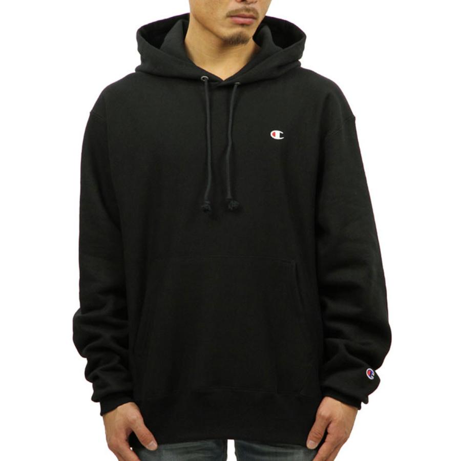 チャンピオン CHAMPION 正規品 メンズ リバースウィーブ プルオーバーパーカー REVERSE WEAVE HEAVYWEIGHT 12oz PULLOVER HOODIE GF68 BLACK | Champion | 01