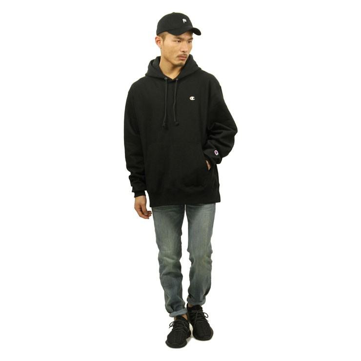 チャンピオン CHAMPION 正規品 メンズ リバースウィーブ プルオーバーパーカー REVERSE WEAVE HEAVYWEIGHT 12oz PULLOVER HOODIE GF68 BLACK | Champion | 08