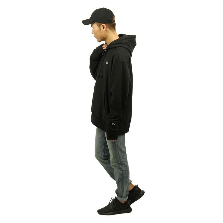 チャンピオン CHAMPION 正規品 メンズ リバースウィーブ プルオーバーパーカー REVERSE WEAVE HEAVYWEIGHT 12oz PULLOVER HOODIE GF68 BLACK | Champion | 09