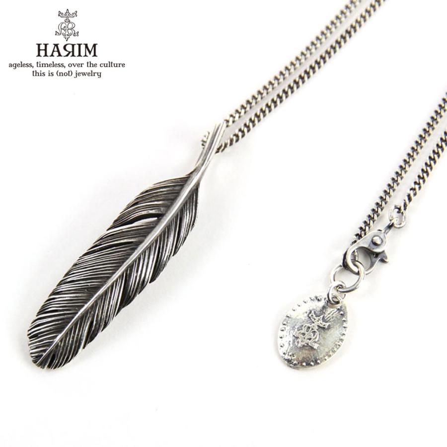 ハリム HARIM ネックレス FEATHER RIGHT S GP HRP123 OX SILVER 925 OXIDIZED BLACK NECKLACE SET