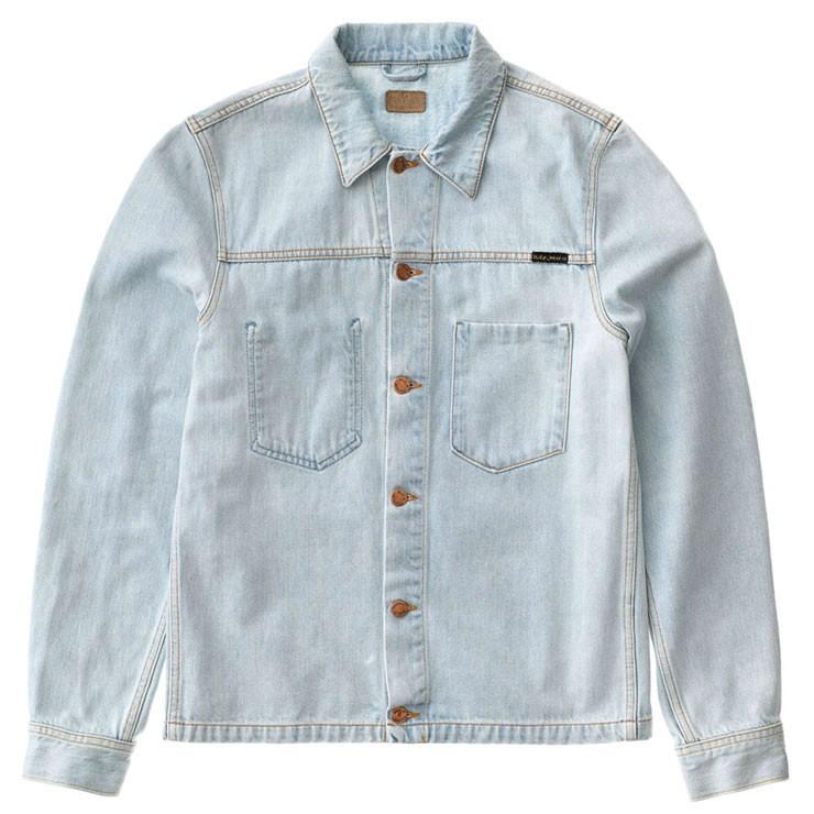 ヌーディージーンズ ジャケット メンズ 正規販売店 Nudie Jeans アウター デニムジャケット RONNY DENIM JACKET CRISPY OCEAN DENIM 160498 5018 B26 | Nudie Jeans | 04