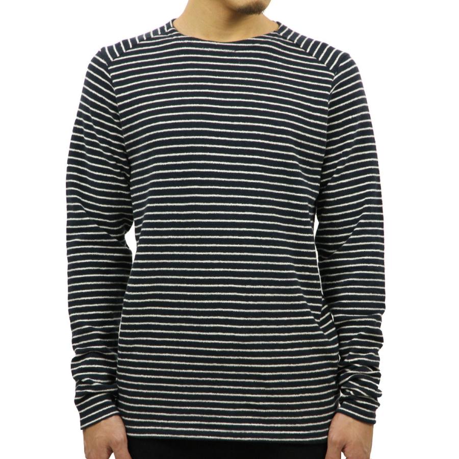 ディストレス ロンT メンズ 正規販売店 DSTREZZED 長袖Tシャツ ROUND NECK UNEVEN TERRY SLEEVE 211106D 49 DK. NAVY クリスマス プレゼント ラッピング 20%OFFセール 【販売期間 12/31 0:00〜1/1 23:59】 ディストレス ロンT