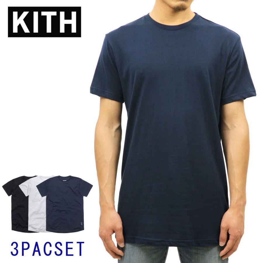 キス Tシャツ 正規品 KITH 半袖Tシャツ KITH UNDERSHIRT 3-PACK KH3170-100 BLACK / NAVY / GREY クリスマス プレゼント ラッピング キス Tシャツ 正規品 KITH 半袖Tシャツ UNDERSHIRT 3-PACK KH3170-100