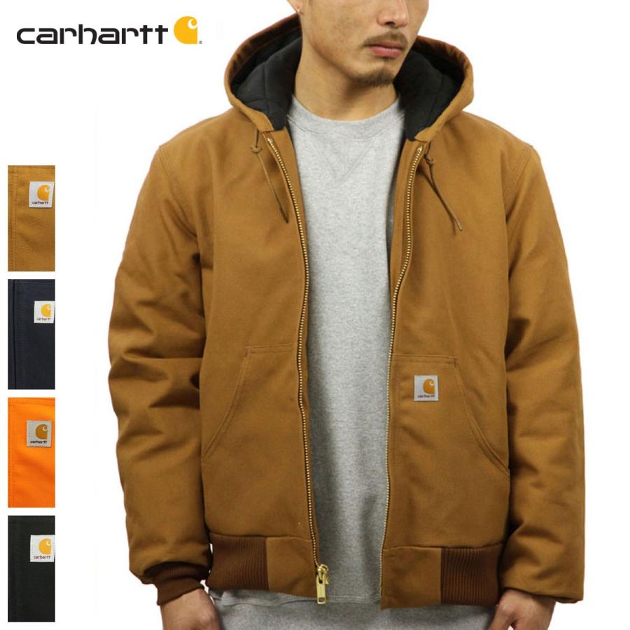 カーハート ジャケット メンズ 正規品 CARHARTT アウター ダックフードアクティブジャケット QUILTED FLANNEL LINED  DUCK ACTIVE JACKET J140