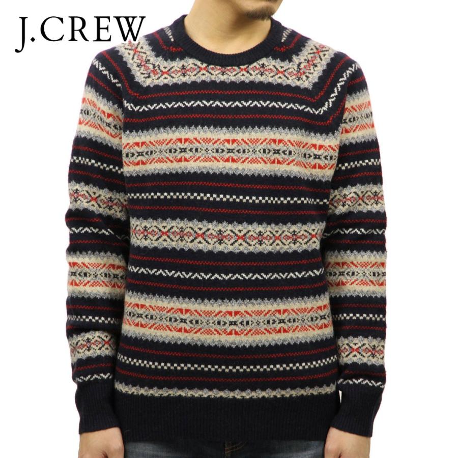 20%OFFクーポンセール 【利用期間 4/22 0:00〜4/23 23:59】 ジェイクルー セーター メンズ 正規品 J.CREW クルーネックセーター LAMBSWOOL FAIR ISLE SWEAT