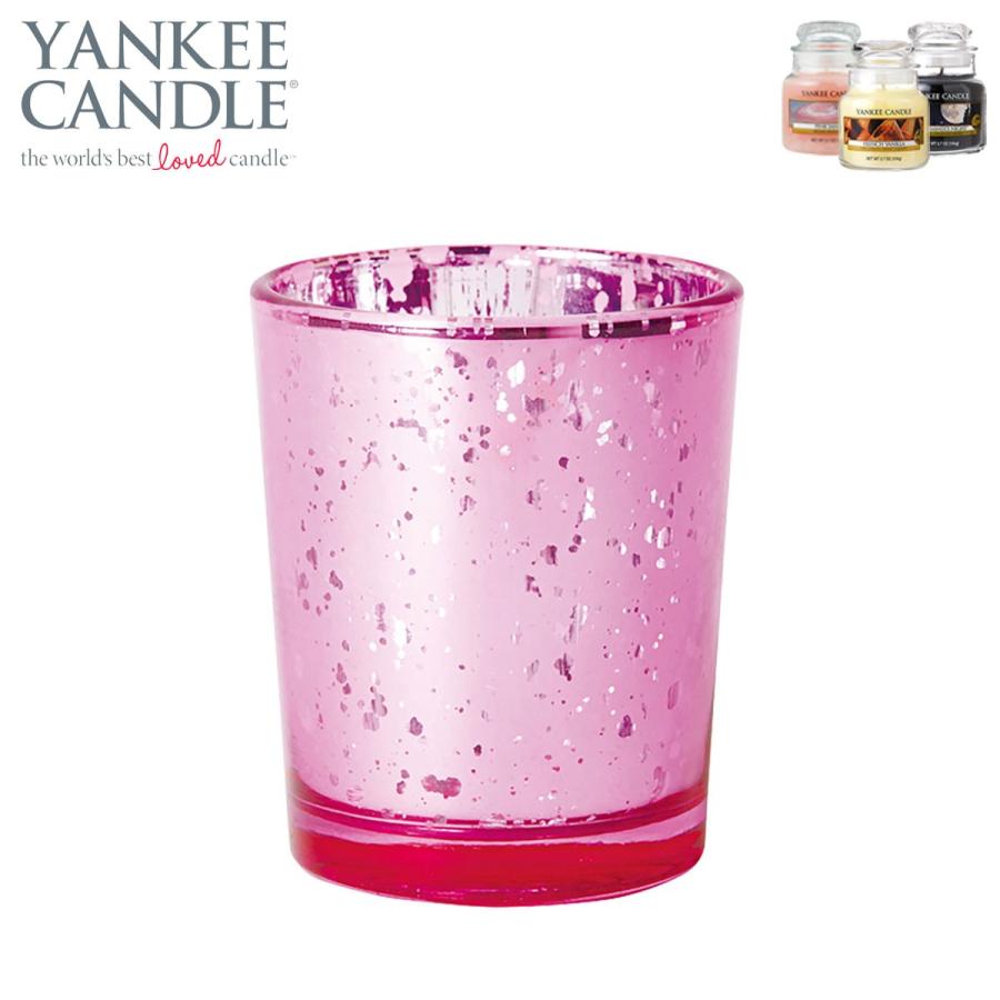 ヤンキーキャンドル YANKEE CANDLE 正規販売店 キャンドルホルダー ヴィンテージ(ビンテージ)グラス ピンク (J5560000PK)｜mixon