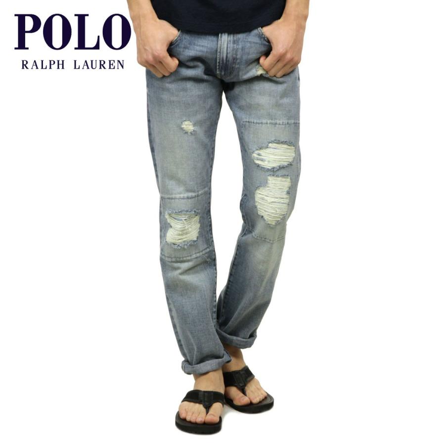 ポロ ラルフローレン ジーンズ メンズ 正規品 Polo Ralph Lauren ジーパン Varick Slim Damage Repair Denim Jeans ブランド品インポートセレクトショップmixon 通販 Yahoo ショッピング