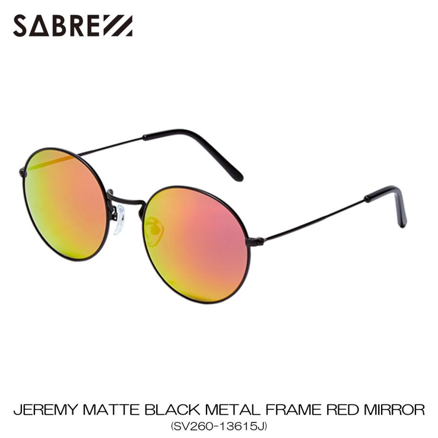 【ボーナスストア 誰でも+5% 5/11 0:00〜5/12 23:59】 セイバー SABRE 正規販売店 サングラス めがね JEREMY MATTE BLACK METAL FRAME RED MIRROR LENS SUN｜mixon