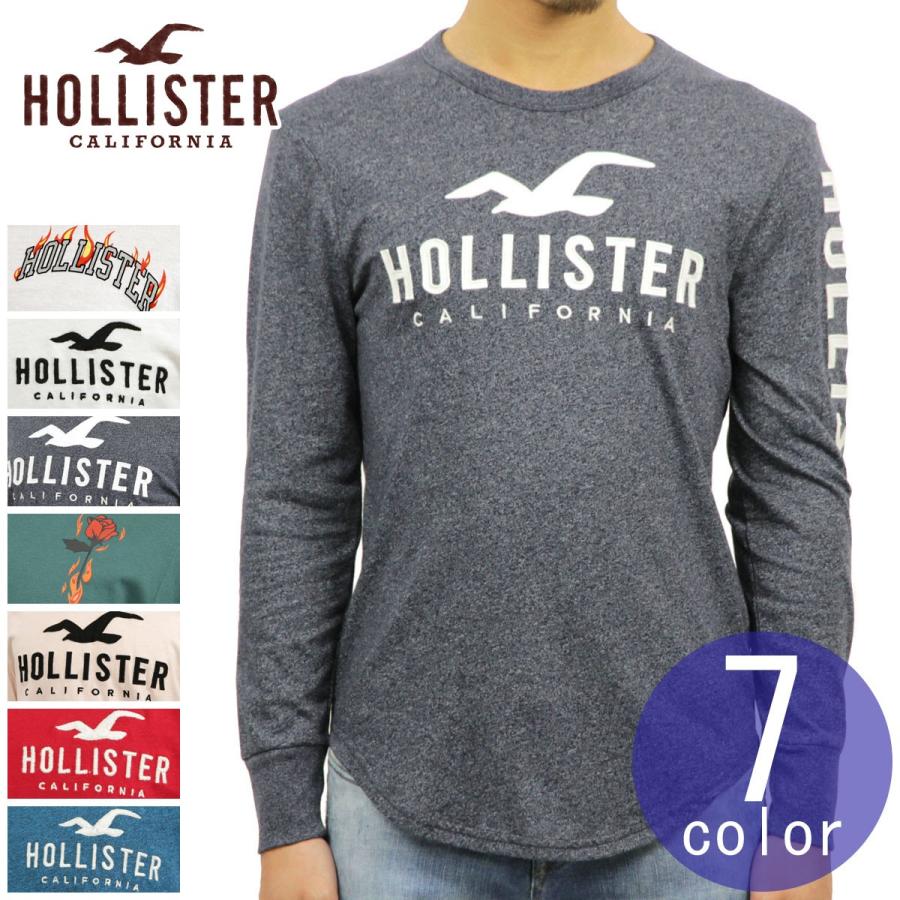 【ボーナスストア 誰でも+5% 5/15 0:00〜5/15 23:59】 ホリスター ロンT メンズ 正規品 HOLLISTER 長袖Tシャツ Logo Graphic Tee｜mixon