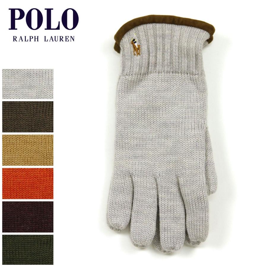 ポロ ラルフローレン POLO RALPH LAUREN 正規品 メンズ レディース ポニー刺繍入り5本指グローブ Classic Merino Gloves｜mixon｜08