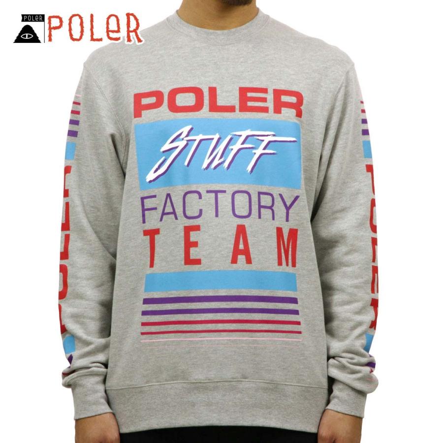 ポーラー ロンT メンズ 正規販売店 POLER 長袖Tシャツ クルーネックTシャツ FACTORY TEAM CREWNECK FLEECE 21250026-GRH GREY HEATHER｜mixon