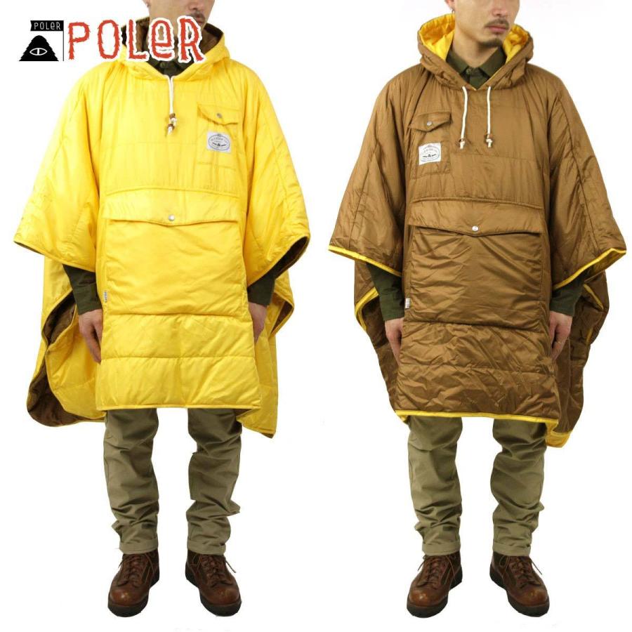 10%OFFセール 【販売期間 4/22 0:00〜4/23 23:59】 ポーラー ポンチョ メンズ レディース 正規販売店 POLER アウトドアウェア リバーシブル キャンプポンチ