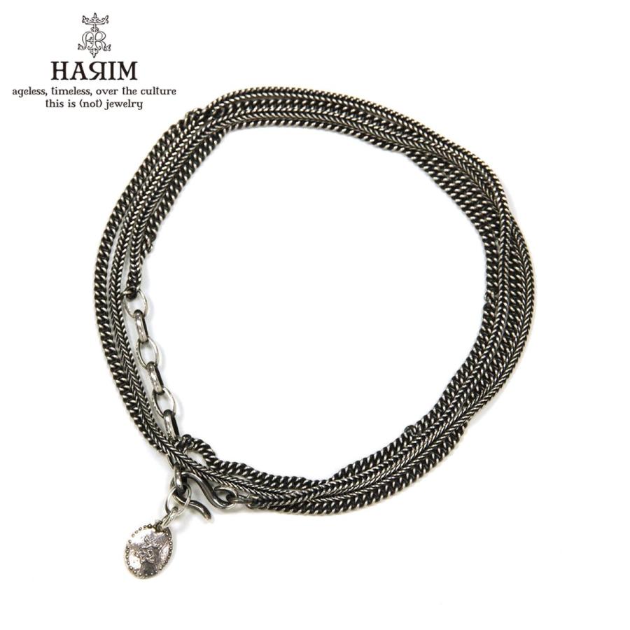 ハリム HARIM ネックレスチェーン ブレスレット HARIM DOUBLE HERRINGBONE CHAINS NECKLACE/BRACELET HRC012 SILVER 925 OXIDIZED BLACK | HARIM