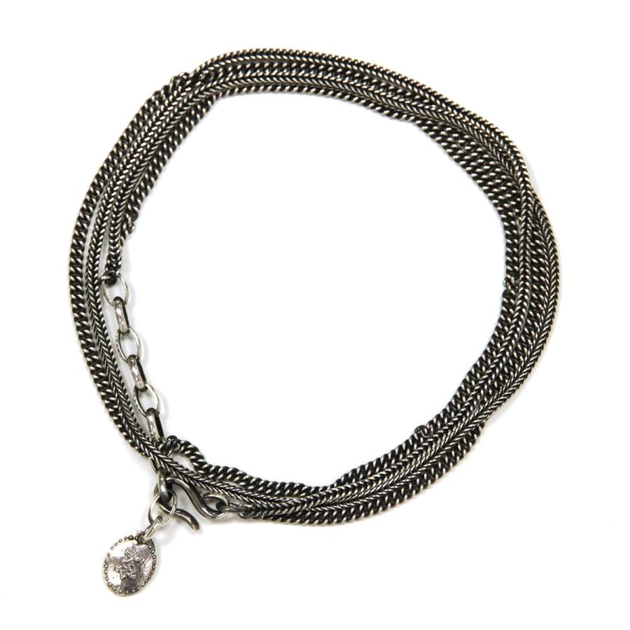 ハリム HARIM ネックレスチェーン ブレスレット HARIM DOUBLE HERRINGBONE CHAINS NECKLACE/BRACELET HRC012 SILVER 925 OXIDIZED BLACK | HARIM | 01