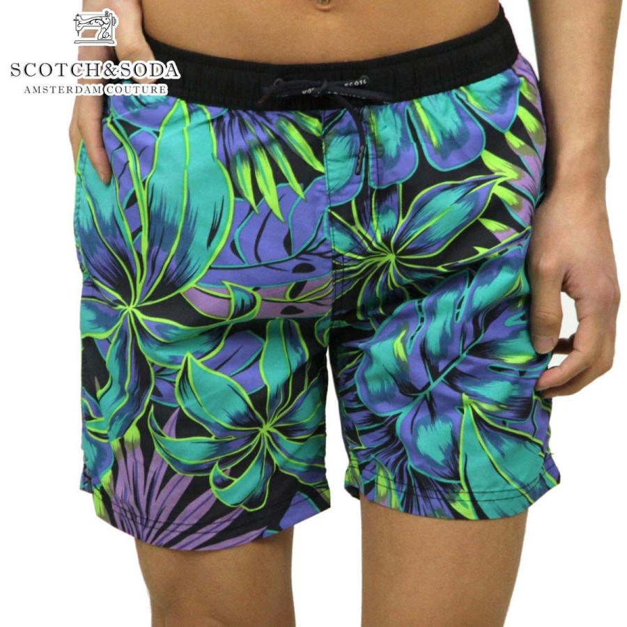 スコッチアンドソーダ 水着 メンズ 正規販売店 SCOTCH＆SODA スイムパンツ トランクス型 スイムパンツ CLASSIC SUMMER ALL OVER PRINT SWIM SHORT 148544｜mixon