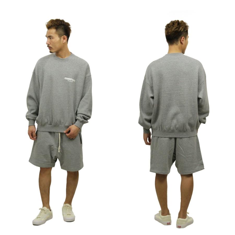 fog essentials スウェット メンズ 正規品 FEAR OF GOD エッセンシャルズ クルーネック ロゴ スウェット FOG ESSENTIALS LOGO SWEATSHIRT 【総柄】
