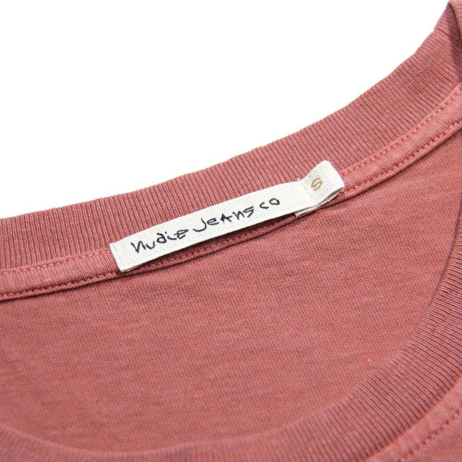 ヌーディージーンズ Tシャツ メンズ 正規販売店 Nudie Jeans 半袖Tシャツ クルーネックTシャツ UNO NJCO CIRCLE CREW TEE DUSTY RED R32 131680 | Nudie Jeans | 09