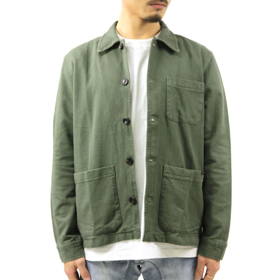 ヌーディージーンズ アウター メンズ 正規販売店 Nudie Jeans カバーオール BARNEY WORKER JACKET OLIVE G03 160676｜mixon｜02