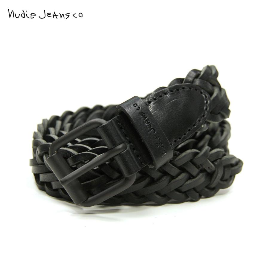 被り心地最高 ヌーディージーンズ ベルト メンズ 正規販売店 Nudie Jeans レザーベルト 本革 Brett Belt Leather Belt Black B01 春バーゲン Skylanceronline Com